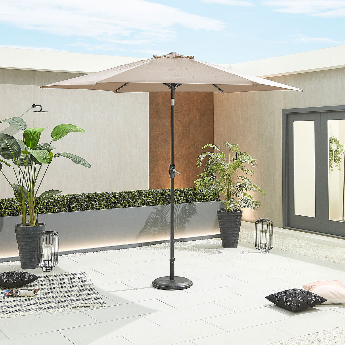 Nova Lyra Aluminium Parasol, 3m Round, Taupe, N15265
