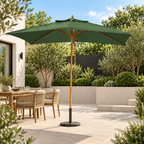 Nova Sylva Wooden Parasol, 3m x 2m Rectangular, Green, N15291