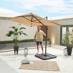 Nova Solis Cantilever Parasol, 3m x 2m Rectangular, Beige, N17663