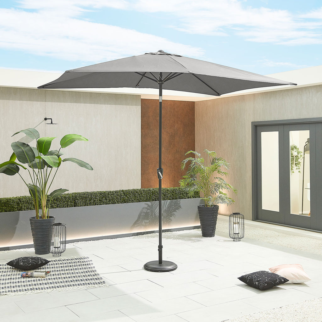 Nova Lyra Aluminium Parasol, 3m x 2m Rectangular, Grey, N12098
