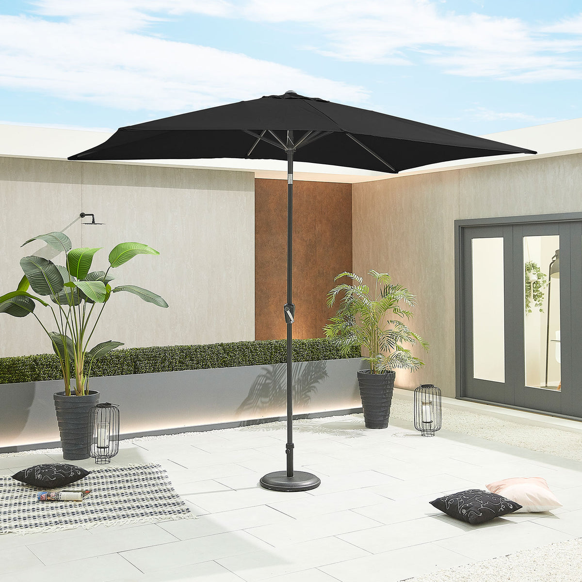 Nova Lyra Aluminium Parasol, 3m x 2m Rectangular, Black, N15266