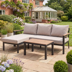 Nova Heidi 3 Seater Chaise Sofa Lounging Set with Rectangular Coffee Table, N25008