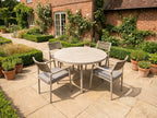 Nova Eleanor 4 Seat Dining Set with 1.1m Round Table, N26002