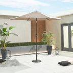 Nova Lyra Aluminium Parasol, 2.7m Round, Taupe, N15261