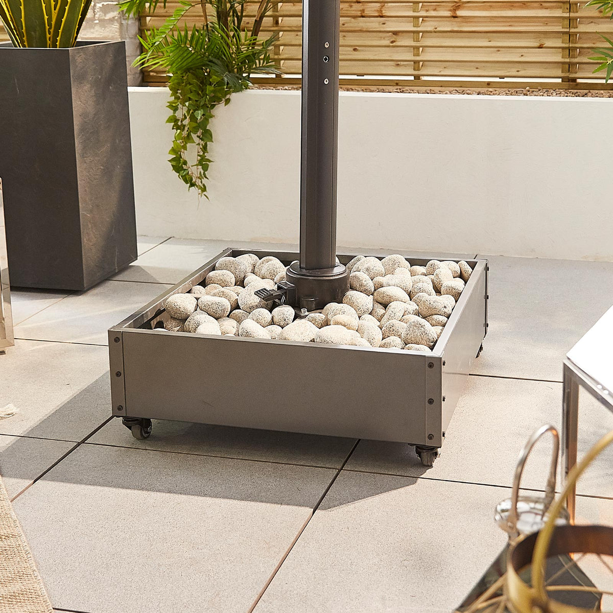 Nova Cantilever Parasol Base, Stone Filled, Grey, N17468