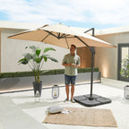 Nova Solis Cantilever Parasol, 2.5m Square, Beige, N17661