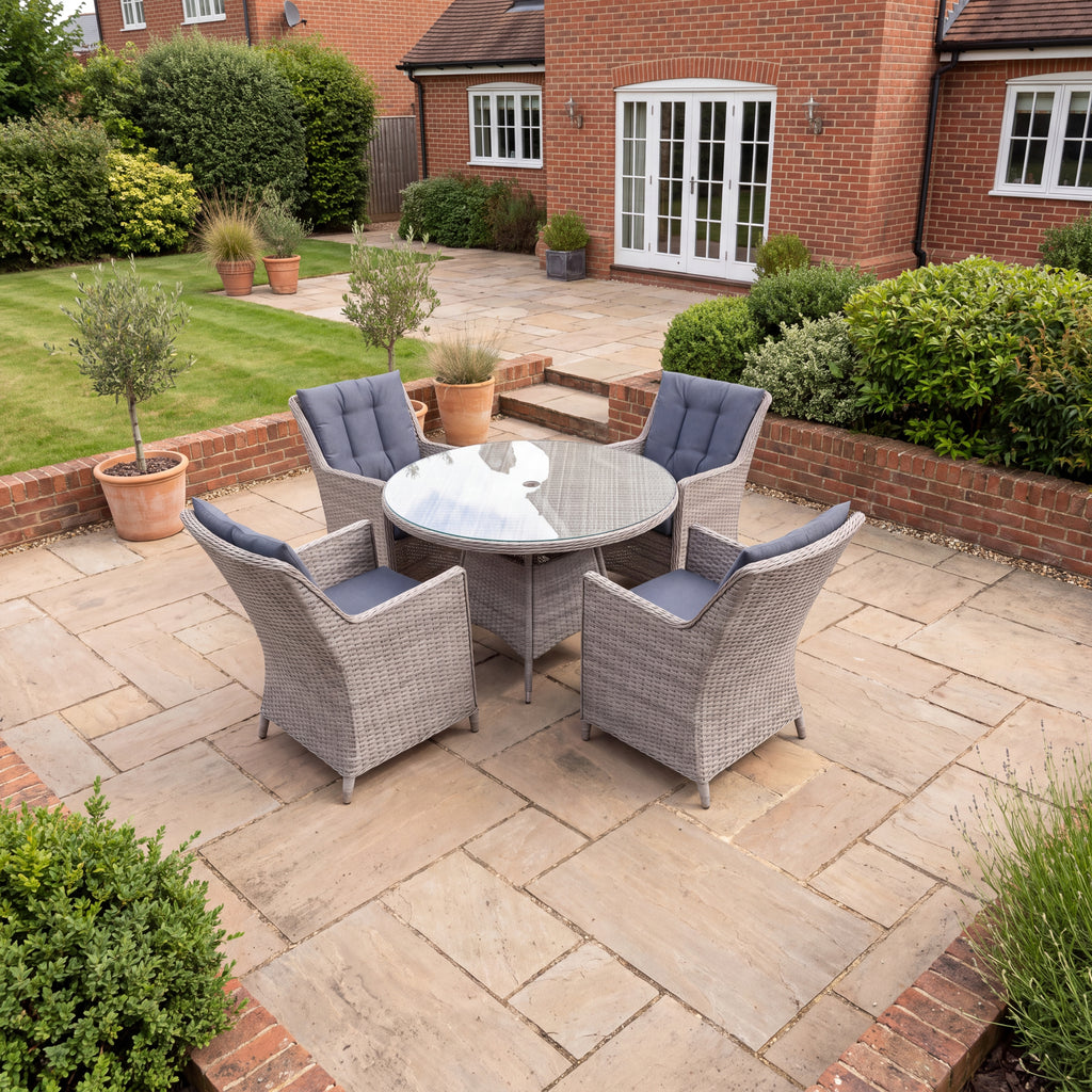 Nova Magnus 4 Seat Dining Set with 1.2m Round Table, N27219