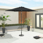Nova Lyra Aluminium Parasol, 3m Round, Black, N15262