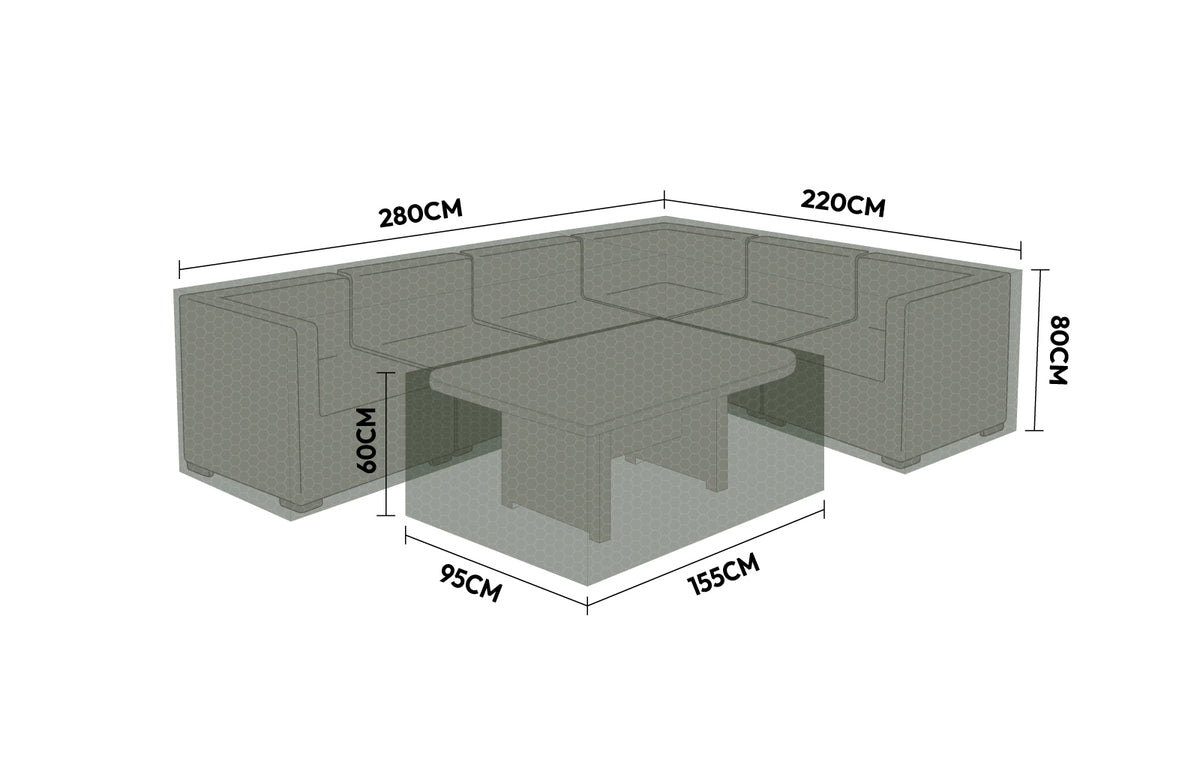 Nova Protex Cover Pack for Large Right Corner Sofa Dining Set, N25360