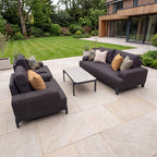 Nova Aire 2-Seater Sofa Lounging Set with Rectangular Coffee Table, Grey, N26035