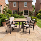 Nova Heidi 4 Seat Dining Set with 1.1m Round Table, N25013