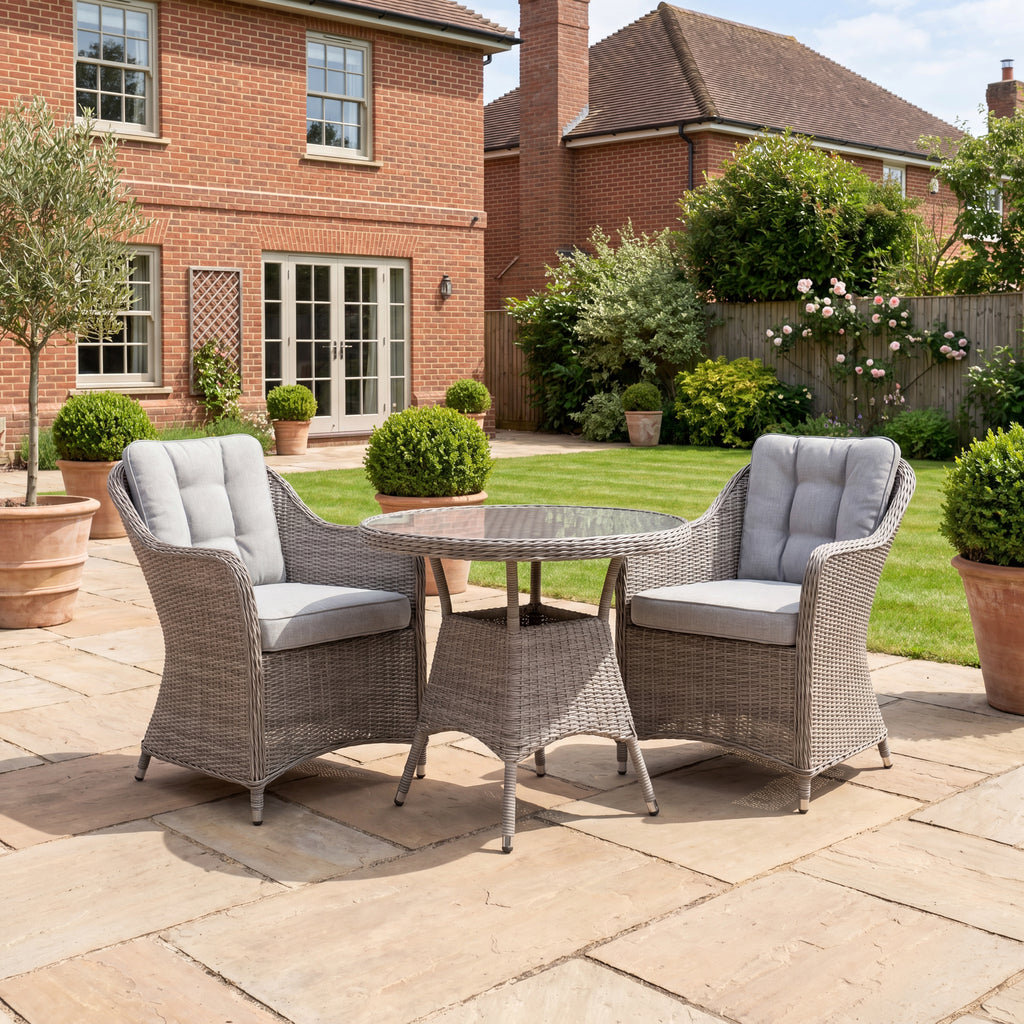 Nova Ivy 2 Seat Bistro Set with 0.75m Round Table (Ceramic Glass), N26023