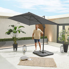 Nova Solis Cantilever Parasol, 3m x 2m Rectangular, Grey, N17664