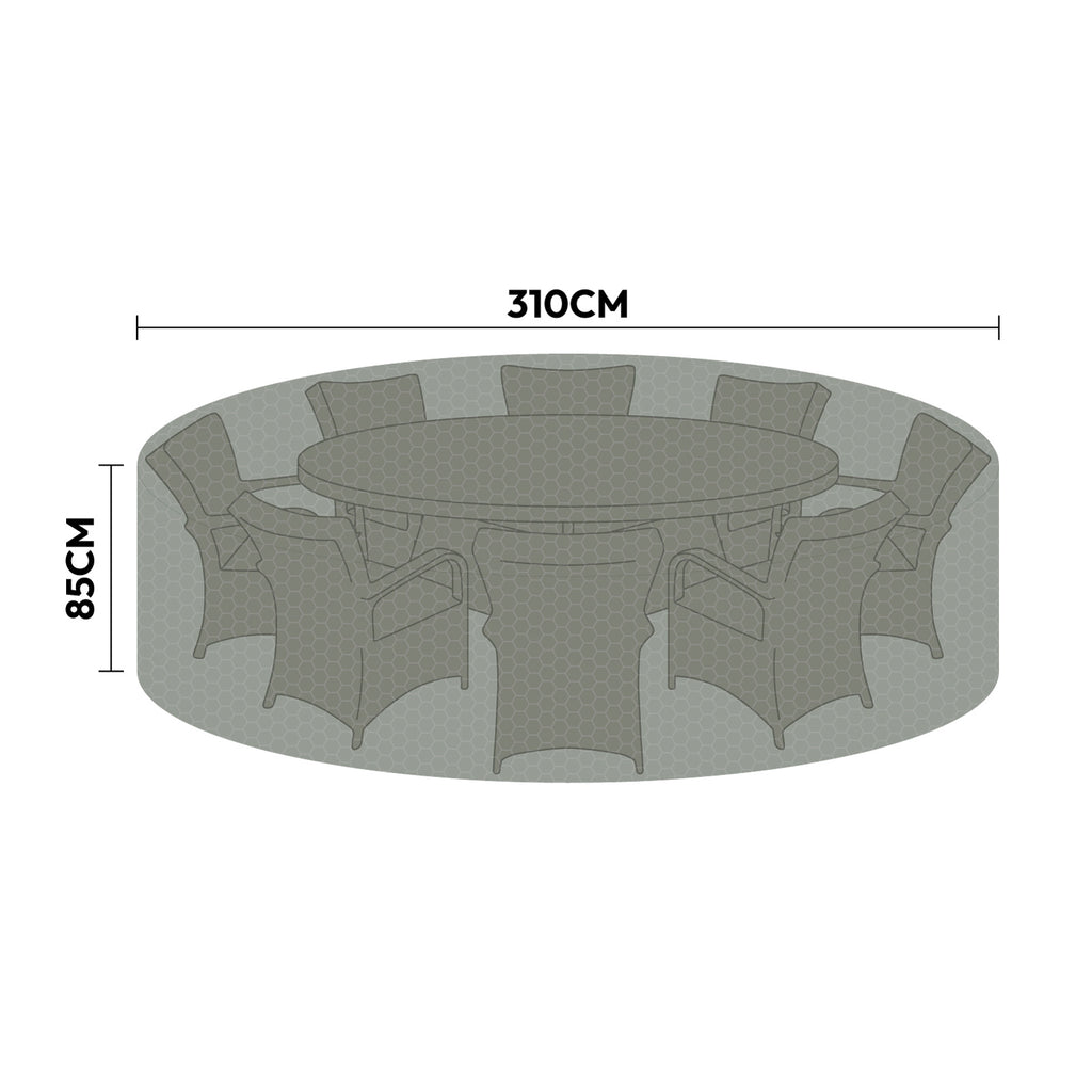 Nova Protex 8 Seat Round Dining Set Cover, N25355