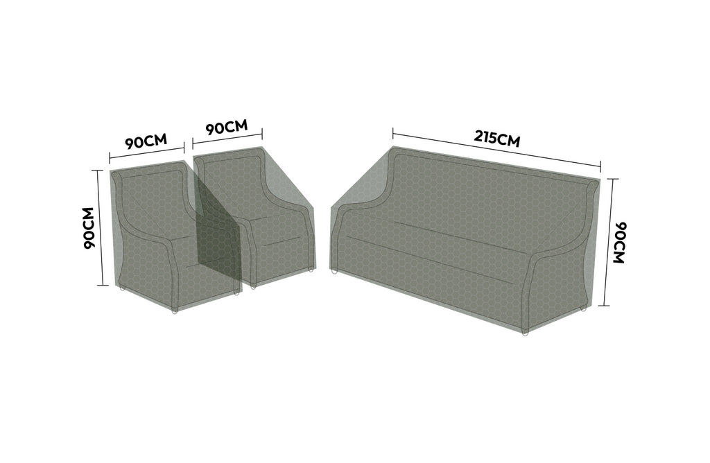 Nova Protex Cover Pack for 3 Seater Sofa Lounging Set, N25374