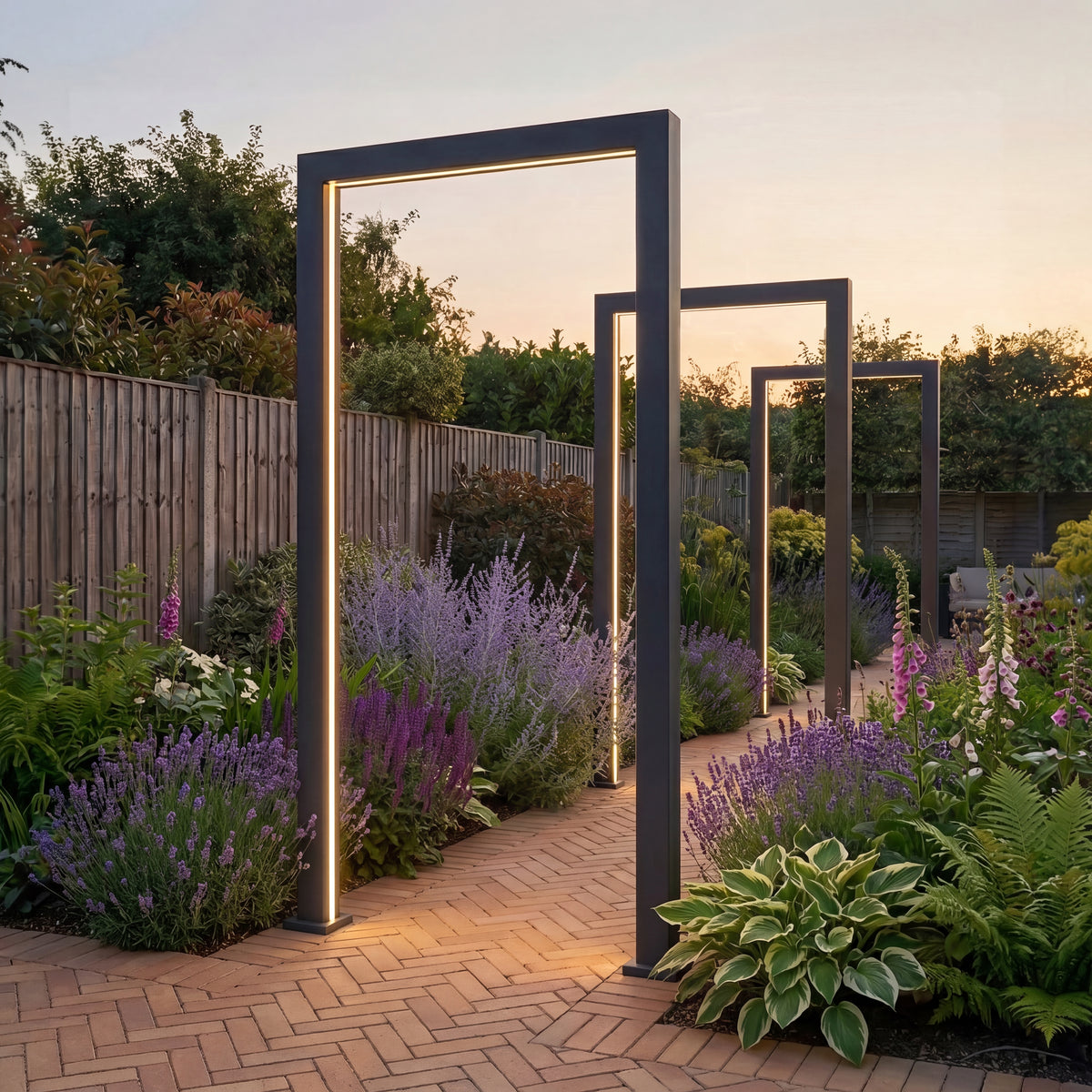 Nova Titan RGBW LED Pathway Arch, 125cm, Single arch with power pack, Grey, N26265