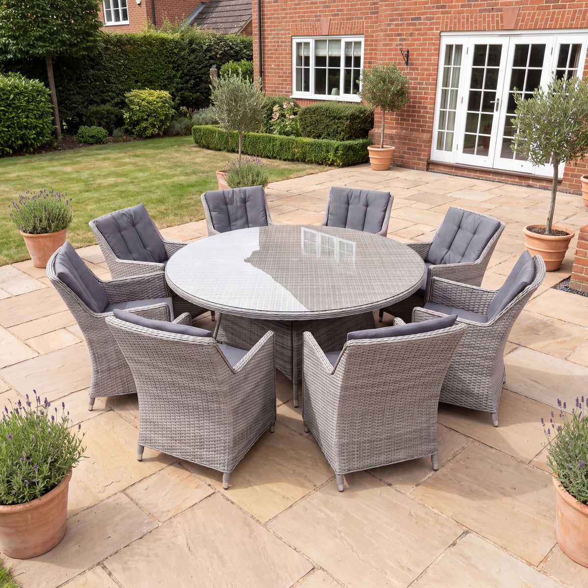 Nova Magnus 8 Seat Dining Set with 1.7m Round Table, N27221