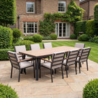 Nova Heidi 8 Seat Dining Set with 2.2 x 1.0m Rectangular Table, N25016