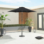 Nova Lyra Aluminium Parasol, 2.4m Round, Black, N15252
