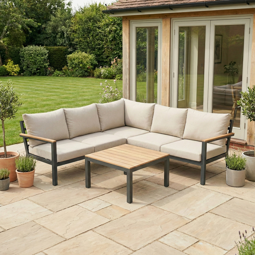 Nova Heidi Corner Sofa Lounging Set with Square Coffee Table, N25005