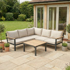 Nova Heidi Corner Sofa Lounging Set with Square Coffee Table, N25005