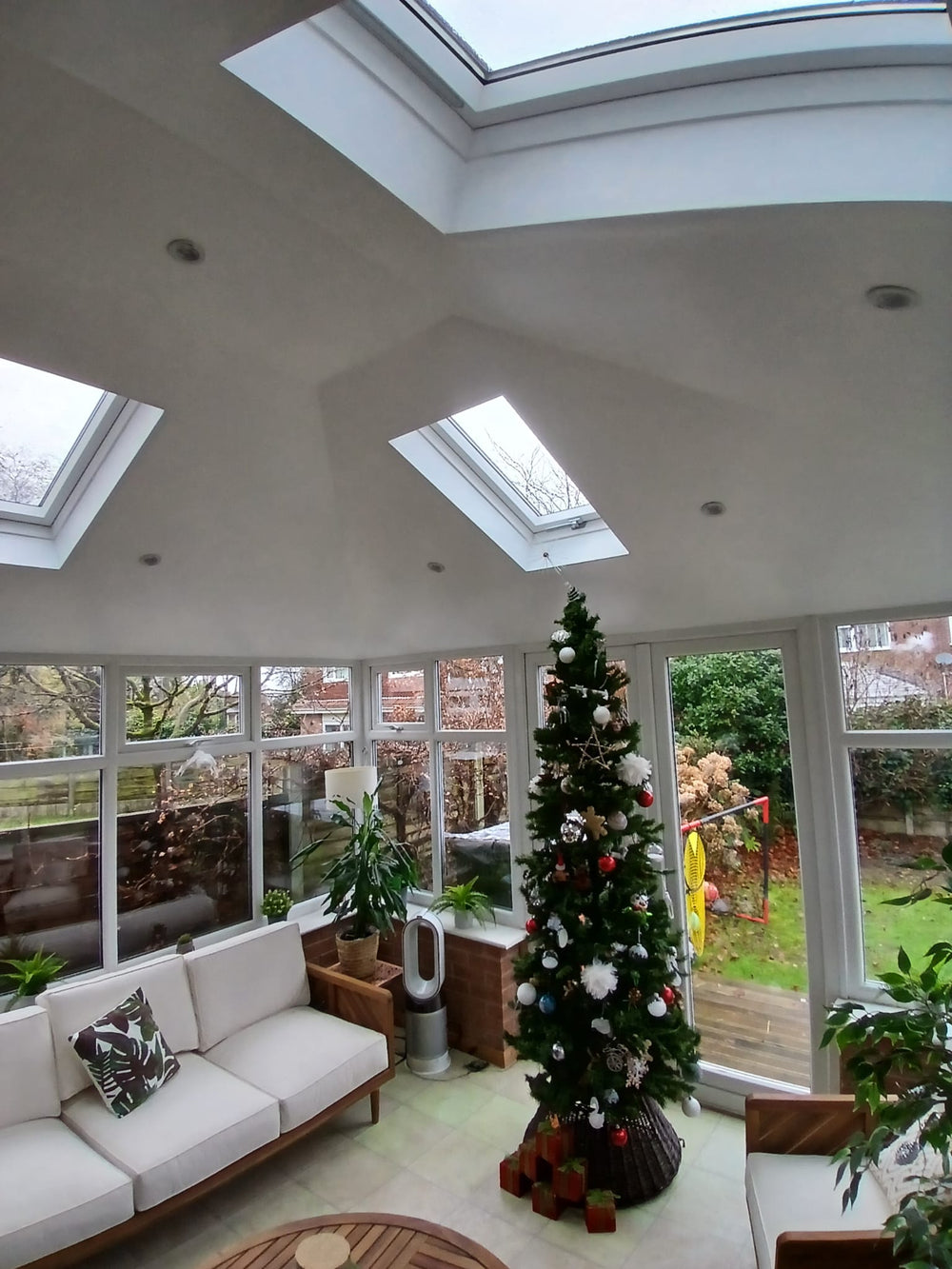 Finished room with two rooflights