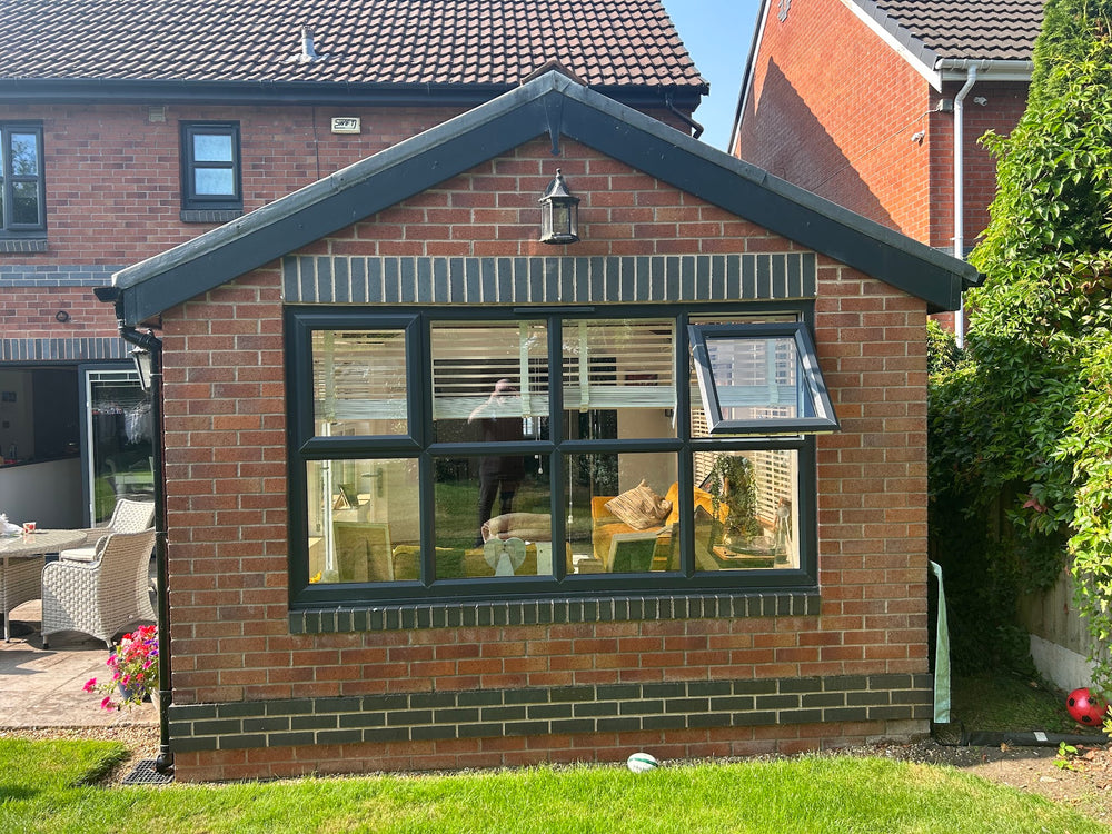 Finished tiled roof and glazed gable