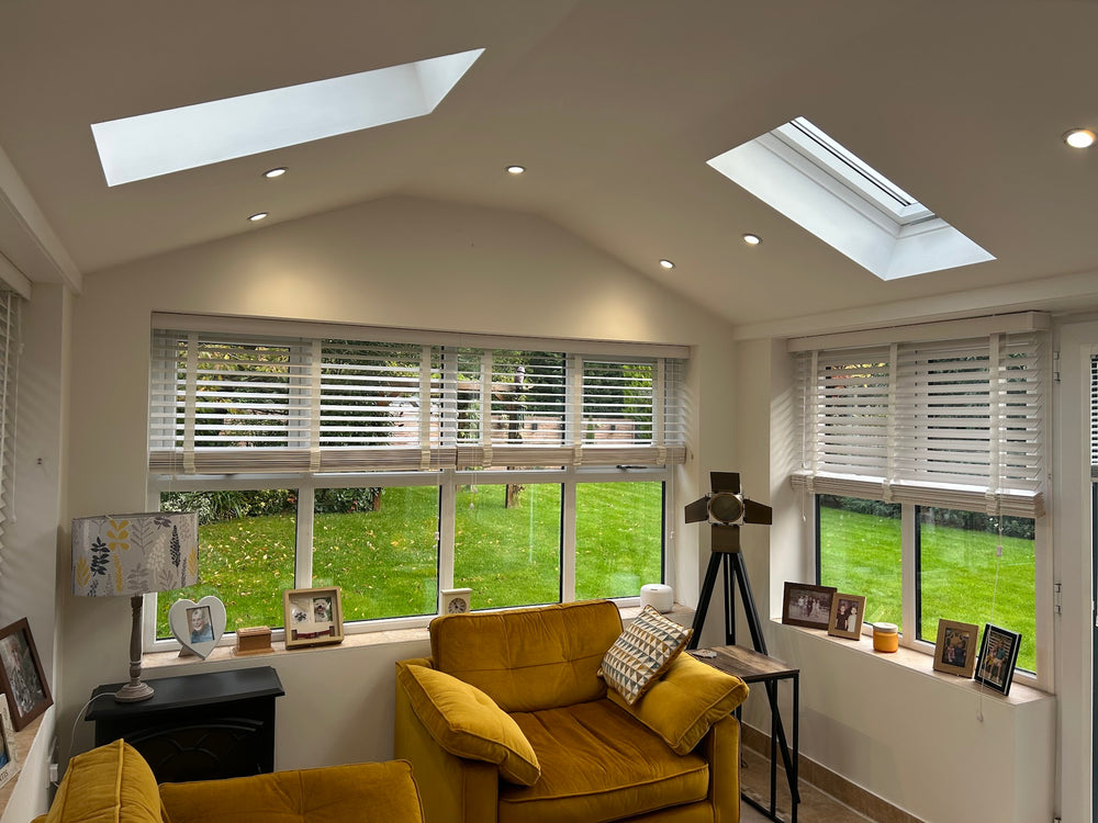 Finished room with two rooflights