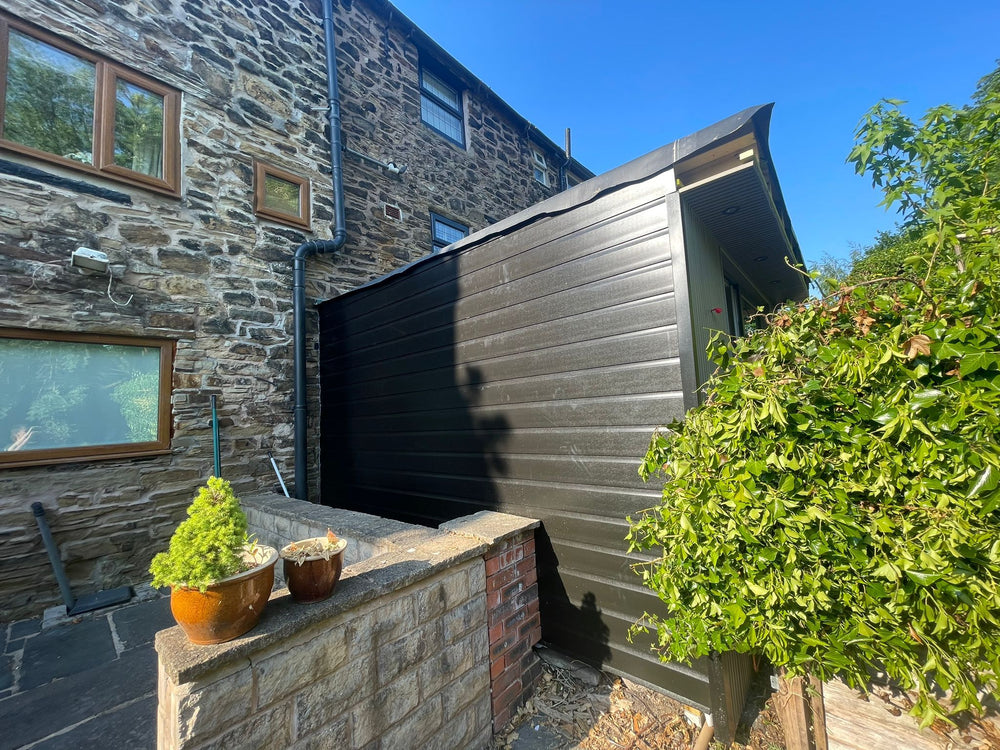 Finished garden room beside the house