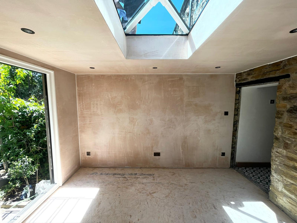 Plastered, with the roof lantern in