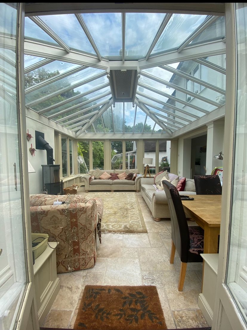 Before, inside under the old roof