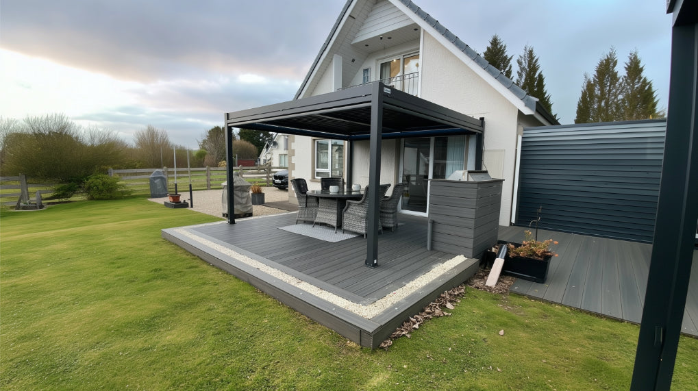 Nova Titan Aluminium Pergola – Premium Waterproof Louvered Outdoor Living Structure (Various Sizes) - BASE PERGOLA