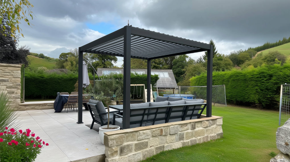 Nova Titan Aluminium Pergola – Premium Waterproof Louvered Outdoor Living Structure (Various Sizes) - BASE PERGOLA
