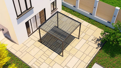 Nova Titan Aluminium Pergola – Premium Waterproof Louvered Outdoor Living Structure (Various Sizes) - BASE PERGOLA