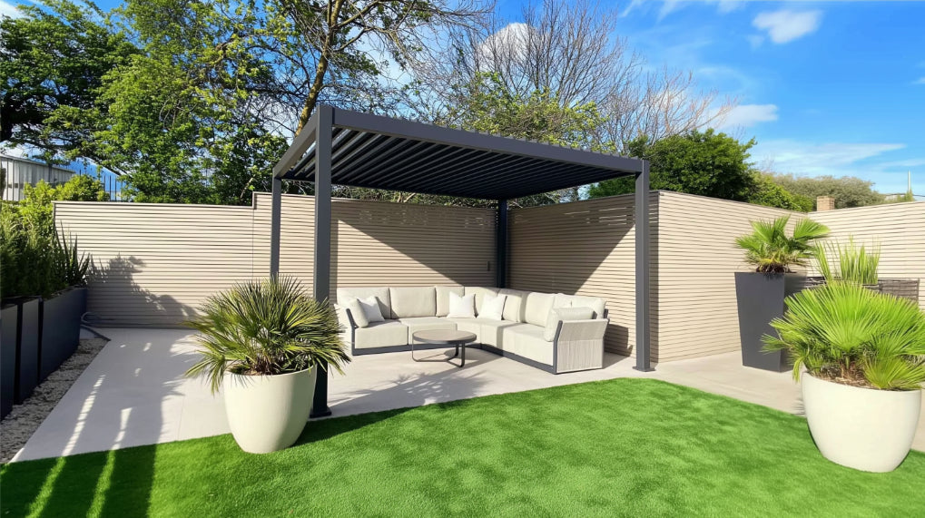 Nova Titan Aluminium Pergola – Premium Waterproof Louvered Outdoor Living Structure (Various Sizes) - BASE PERGOLA