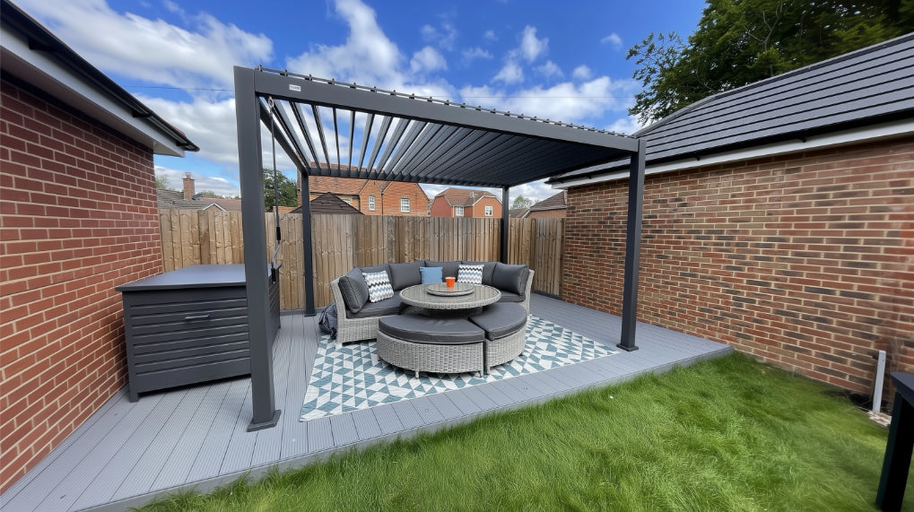 Nova Titan Aluminium Pergola – Premium Waterproof Louvered Outdoor Living Structure (Various Sizes) - BASE PERGOLA