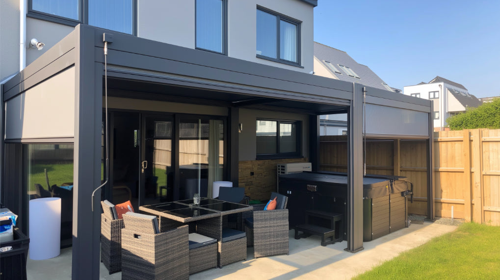 Nova Titan Aluminium Pergola – Premium Waterproof Louvered Outdoor Living Structure (Various Sizes)